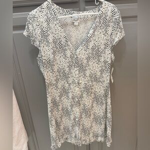 Francescas Black and White Patterned Dress Size M